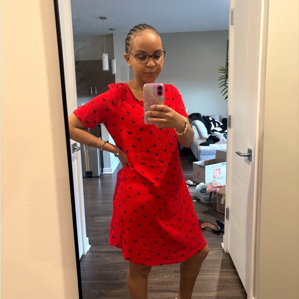 Disney red Patterned Women's Dress
